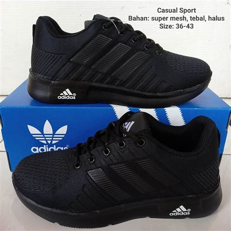 sepatu adidas hitam polos|adidas shoes hitam.